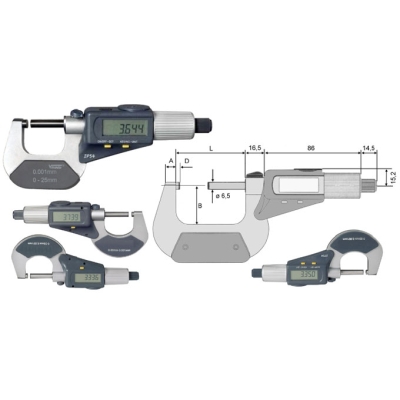 Микрометры Vogel цифровые с ходом штока 0-30 мм